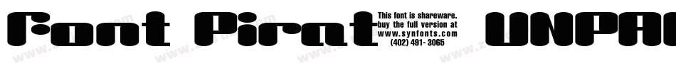 Font Pirate UNPAID DEMO字体转换
